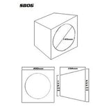 SPEAKER BOX 6.5" BLACK CARPET (PAIR)
