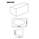 SPEAKER BOX 6" X 9" BLACK CARPET SMALL (PAIR)