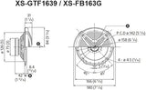 Sony XS-GTF1639 6.5" 3-Way Coaxial Speakers | 45W RMS / 270W Peak