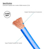 Recoil RW4-80 4 AWG Power Cable Copper-Clad Aluminum (CCA) | 24 Meters