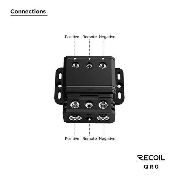 Recoil QR0 QUICK RELEASE CONNECTORS 1/0 to 4 gauge wire inputs